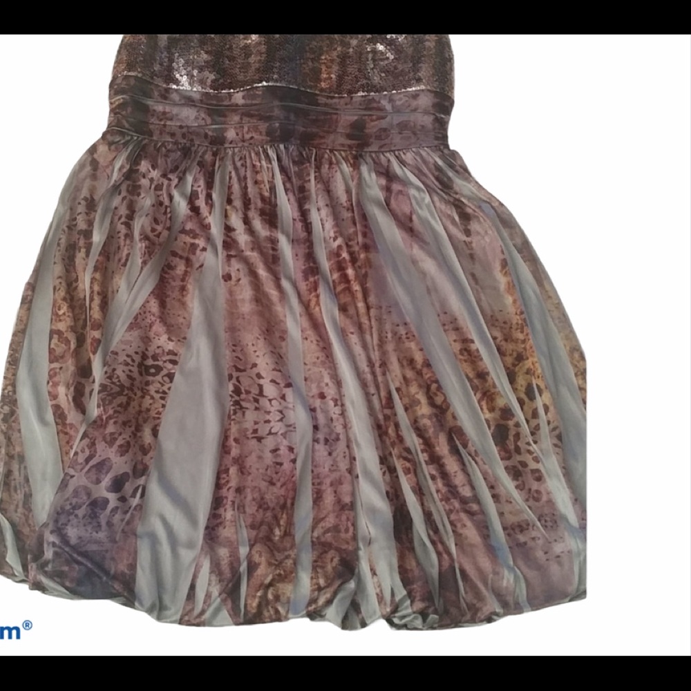 NWT LaBelle animal print bubble dress L